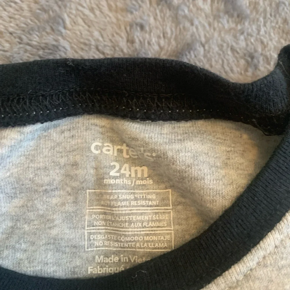 Carter's Gray and Cream Animal Pajama Set